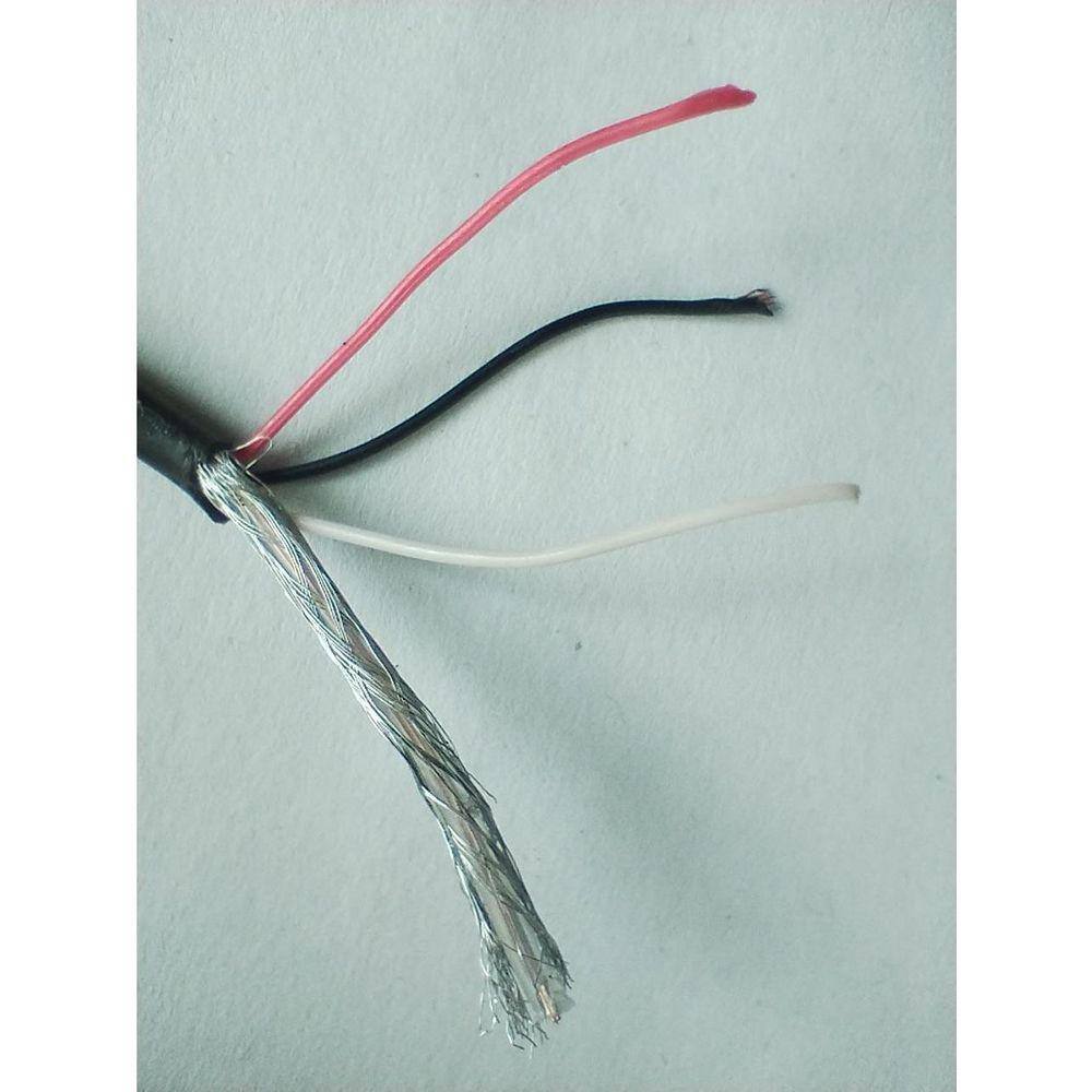 Cabo Manga Flexível Preto 4 Vias - 24 Awg 50 Metros