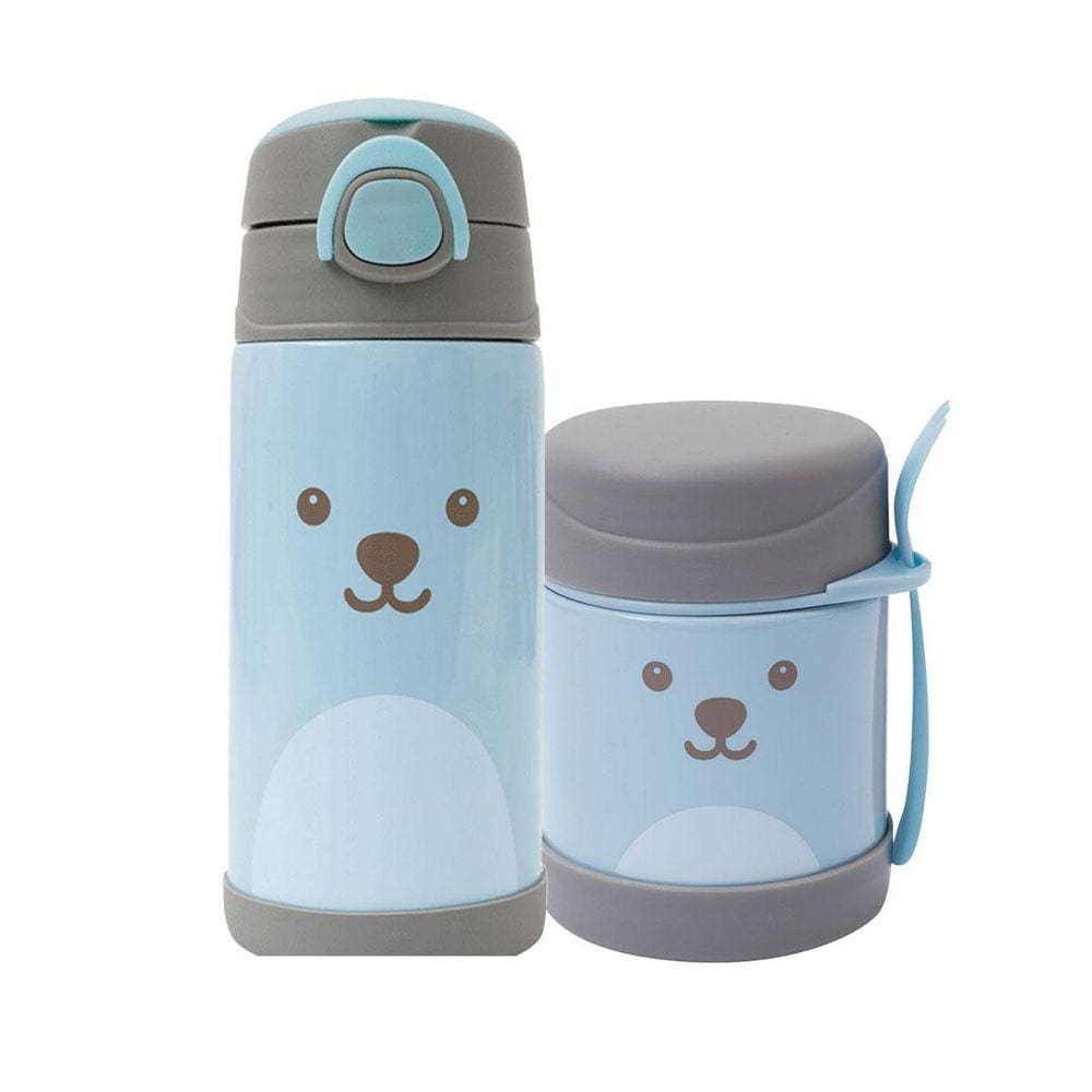 Kit Garrafa E Pote Térmico Gumy Buba - Azul