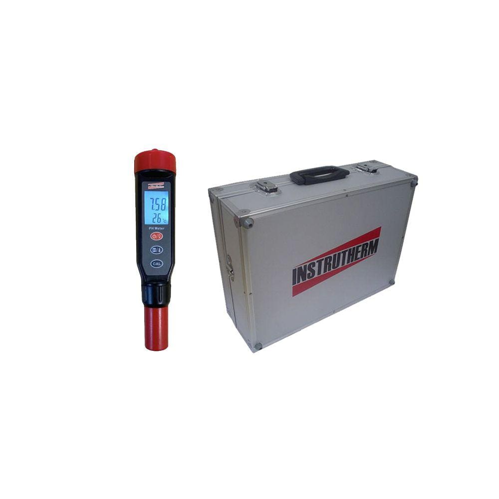 Medidor Ph Digital Bolso Escala 0 A 14Ph À Prova D`água Ph-1800 Portátil Instrutherm Com Estojo