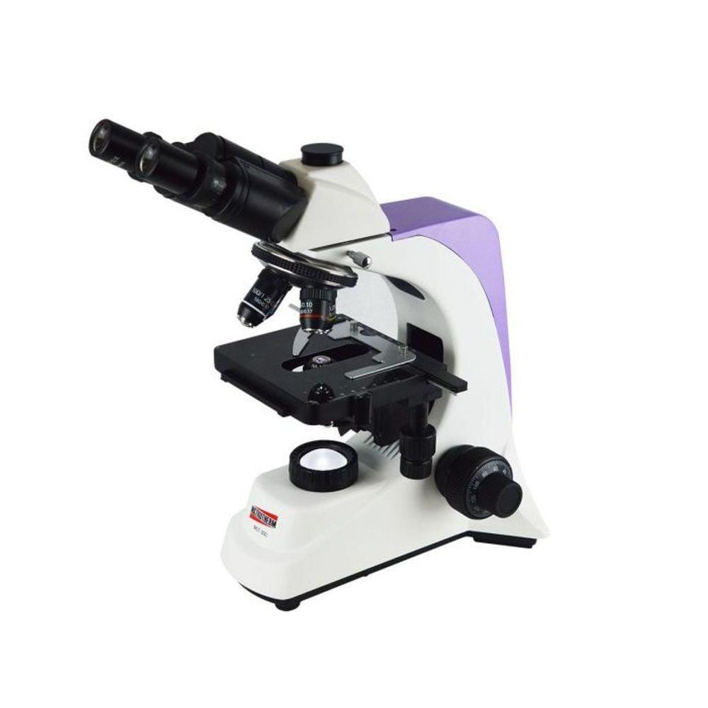 Microscópio Trinocular Laboratório Ampliação 1600X Escala Focagem Fina Pesquisas Mlt-300 Portátil Instrutherm