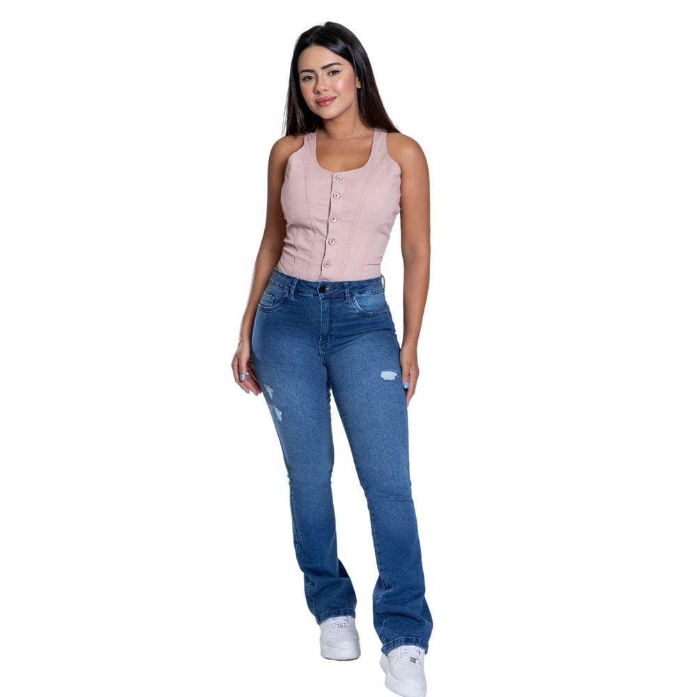 Calça Feminina Flare Petit Biotipo Jeans