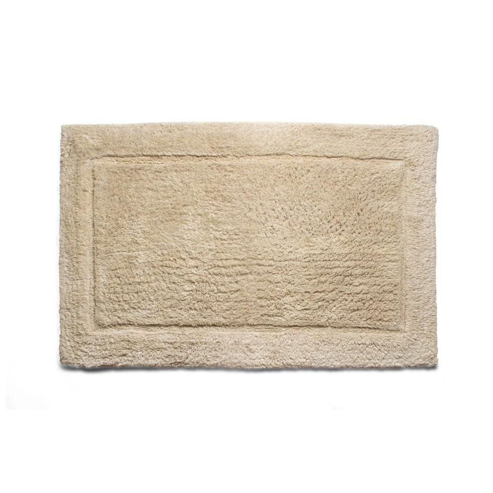 Tapete De Quarto Algodão Retangular Vizapi Kerala 100X150Cm  Bege Stone