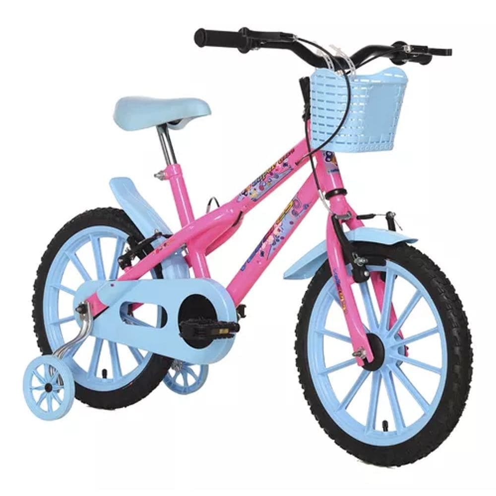 Bicicleta Infantil Vellares Aro16 Super Girl Rosa/azul Bike
