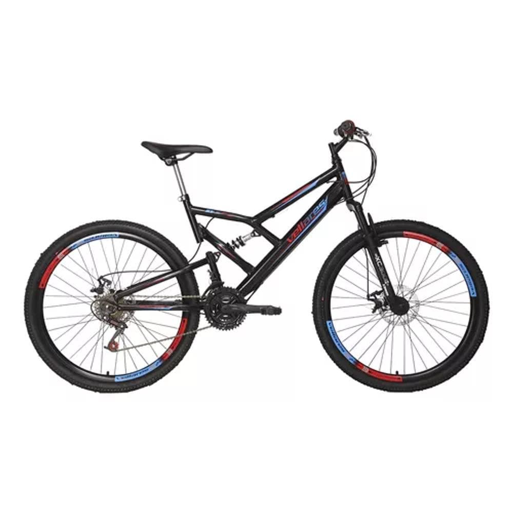 Bicicleta Aro 26 Vellares Bike Doble Shock 21 Marchas Preto