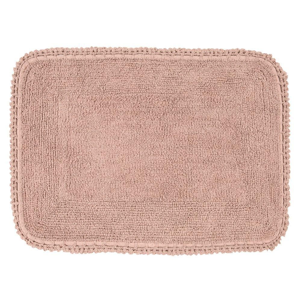 Tapete de Banheiro Algodão Retangular Vizapi Kite 50x70cm Marrom Pardo