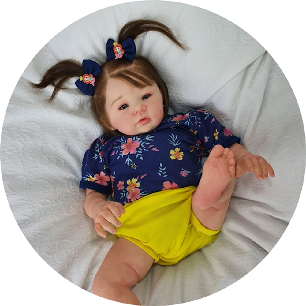 Bebe Reborn Menina Corpo de Pano Realista