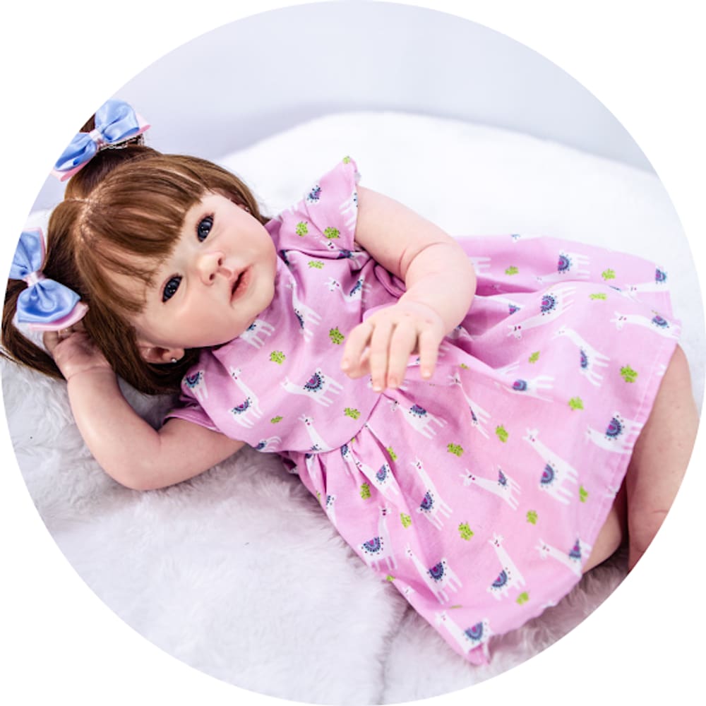 Boneca Bebe Reborn Corpo de Pano Muito Realista + Enxoval