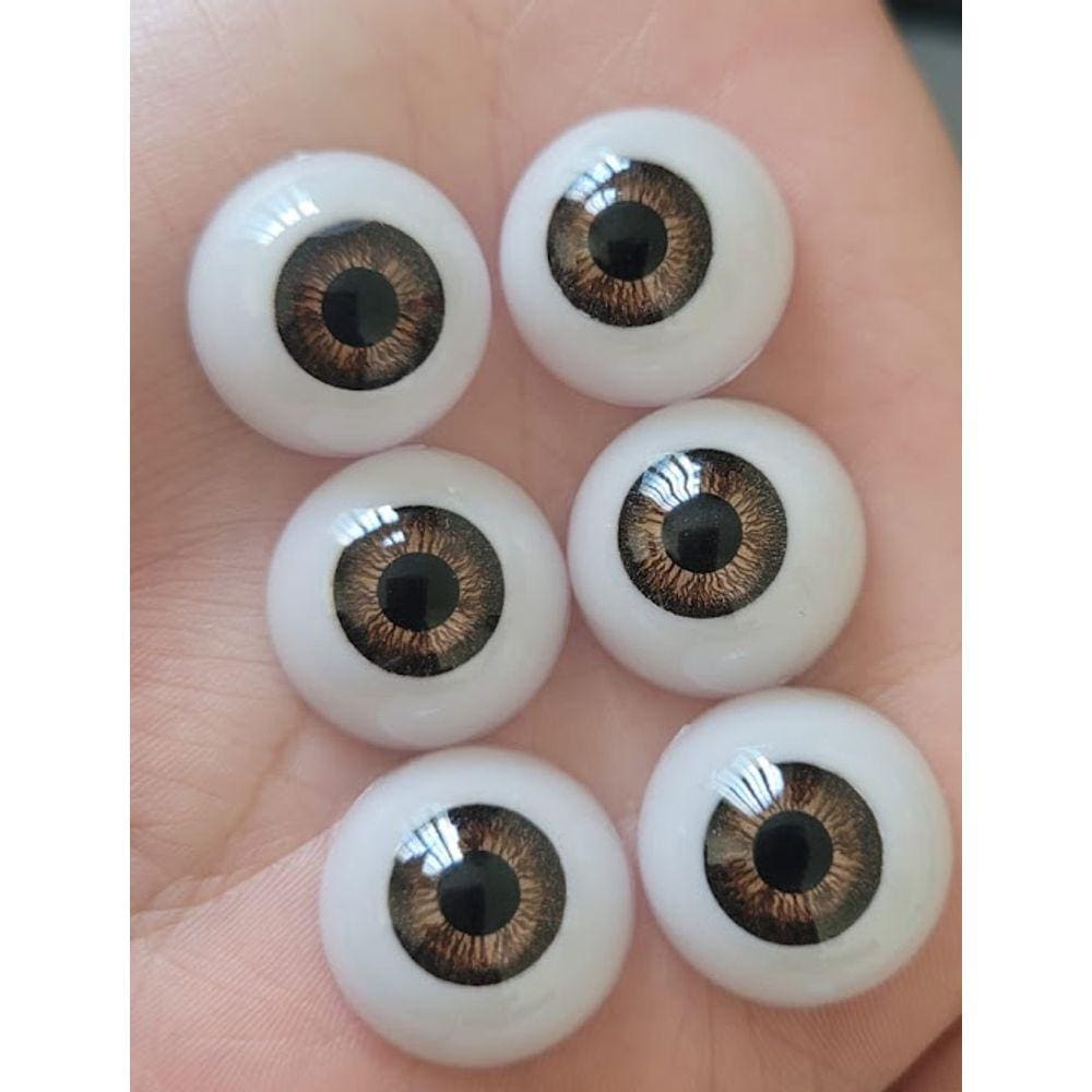 Olhos Para Bebê Reborn 18 mm castanho 3 Pares