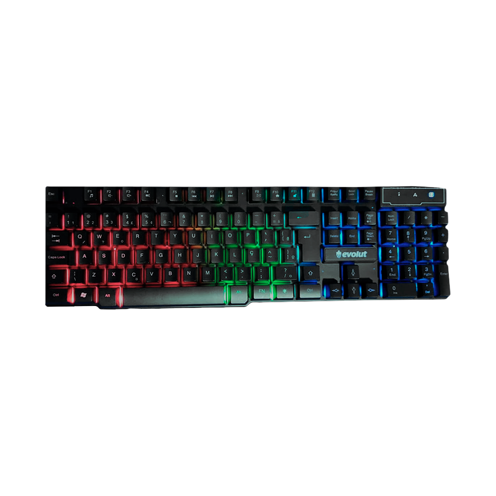 Teclado Gamer Evolut Hawke Usb, Rainbow - Eg206