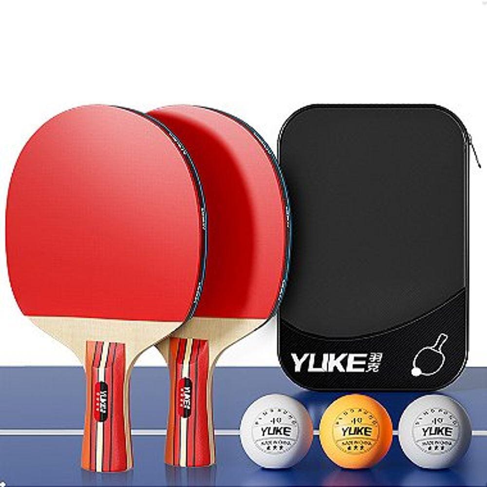 Kit Ping Pong 2 Raquete Tênis de Mesa 3 Bolinha com Estojo Lorben