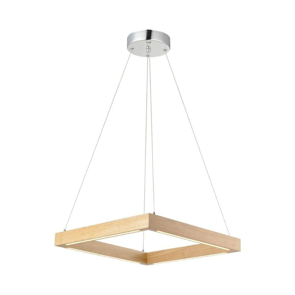 Lustre Pendente Avant Kavas Quadrado 32W 3000k Madeira