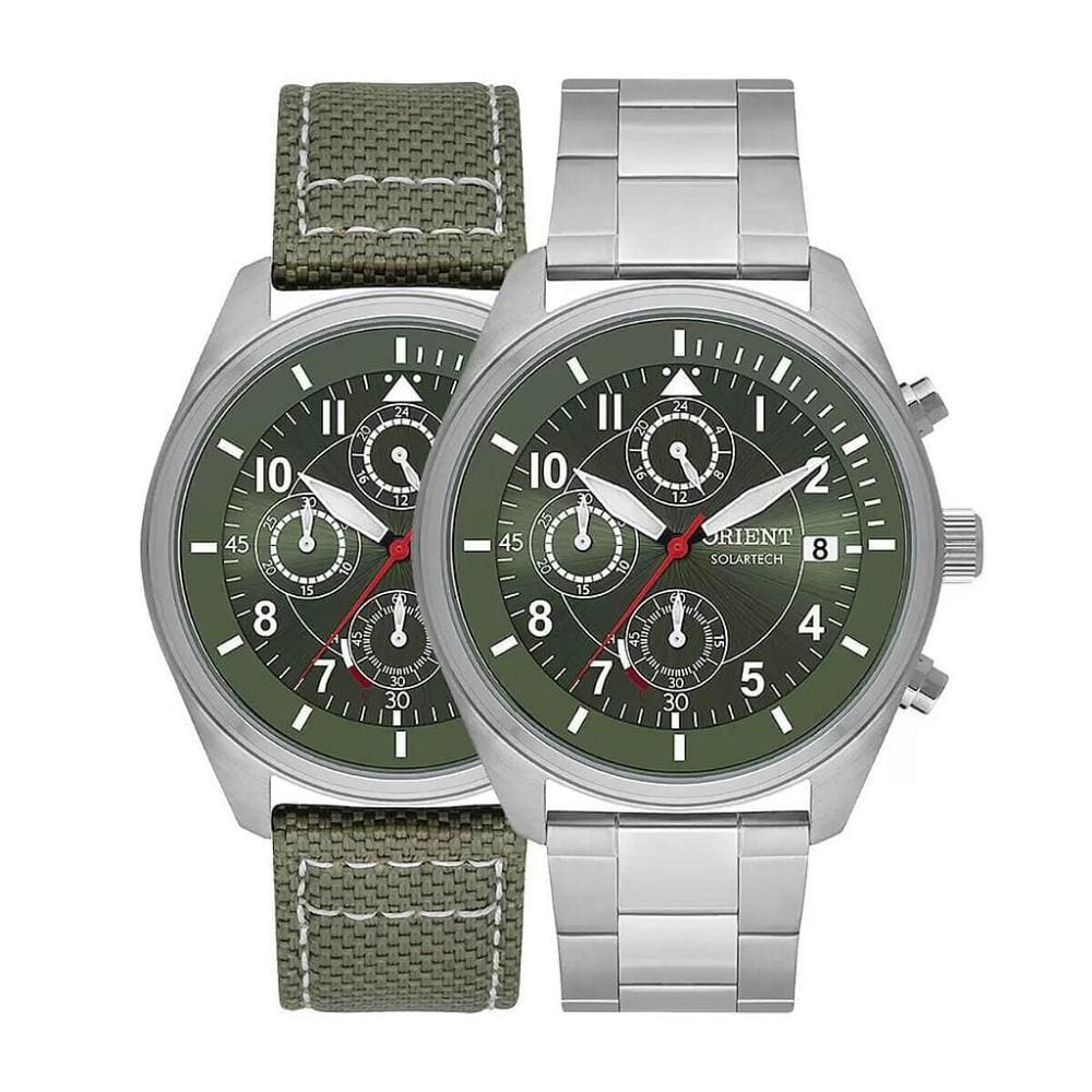 Relógio Orient Solar Masculino MBSSC251 E2SX Troca Pulseira