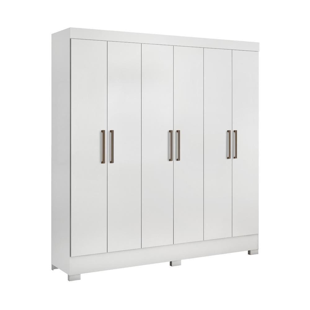 Guarda-roupas Casal 6 Portas 3 Gavetas Cr35194 Branco