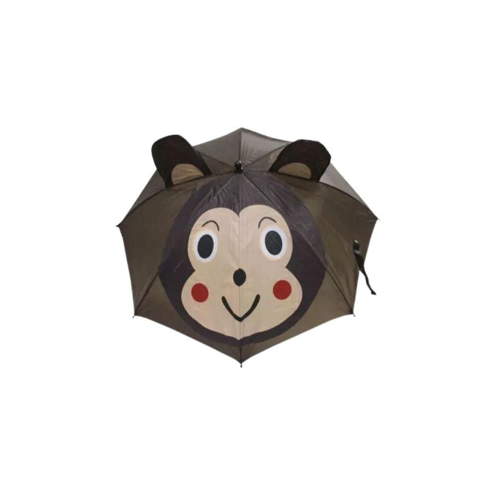 Guarda-Chuva Infantil Bichinhos Automatico Apito Marrom