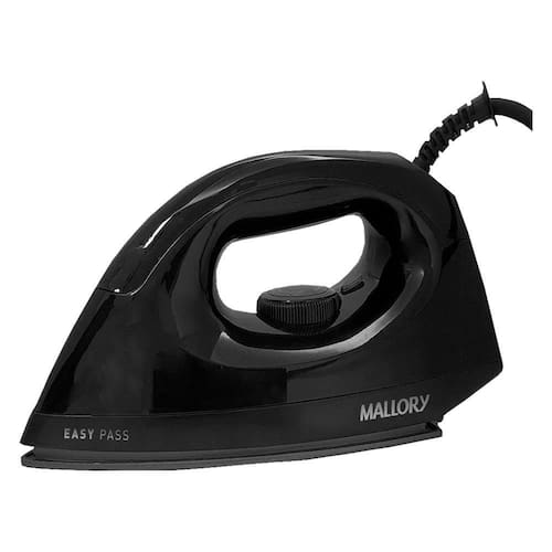 imagem-Ferro de Passar a Seco Mallory EASY PASS | 1250W, Base Antiaderente, Preto