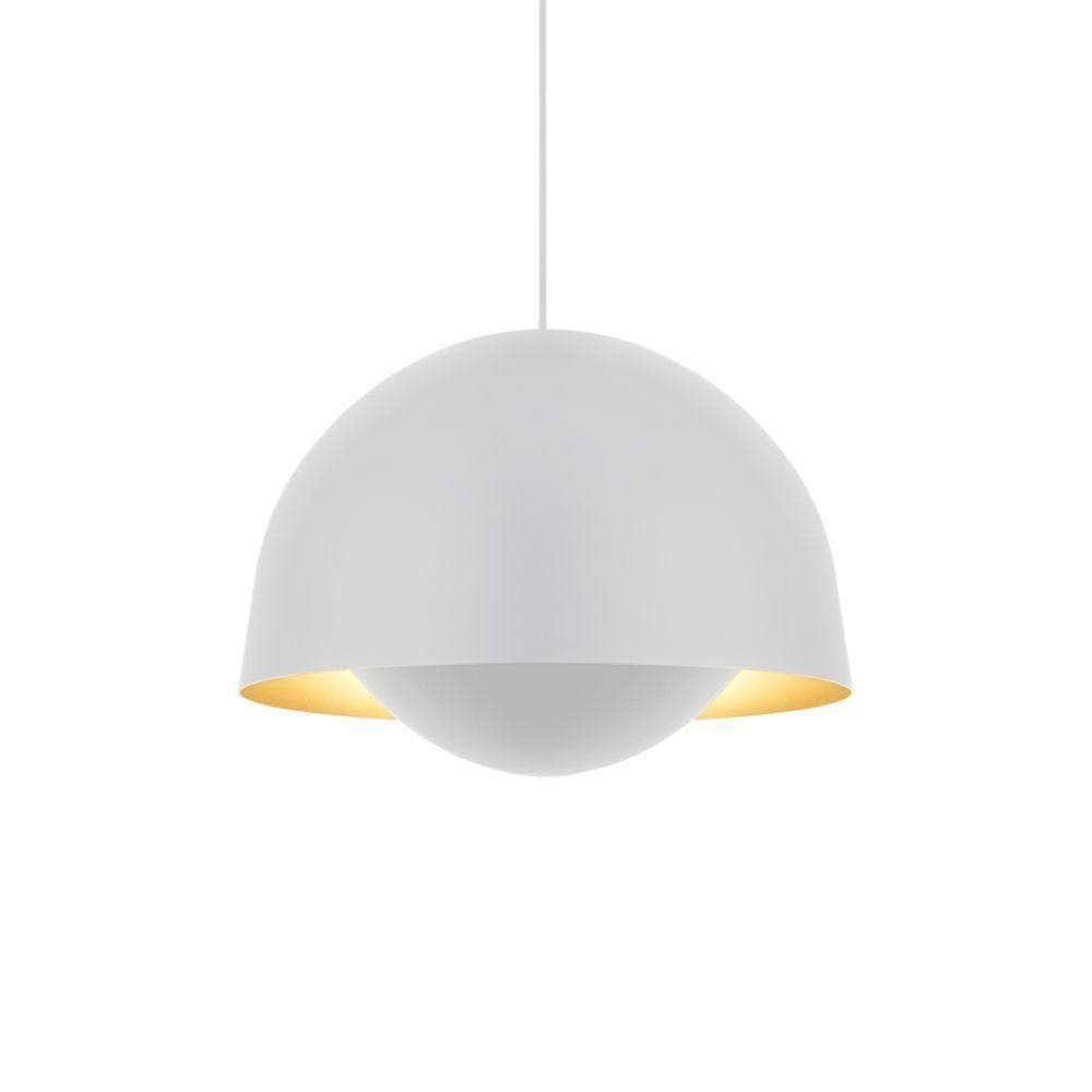 Lustre Pendente Blumenau Ergo E27 Bivolt Branco Fosco