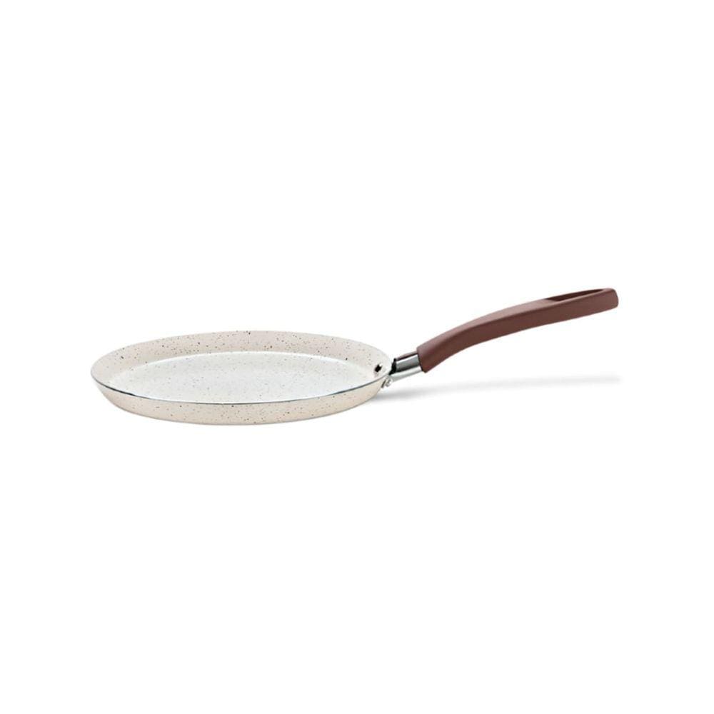 Tapioqueira e Panquequeira com Fundo de Indução 22 cm 500 ml Revestimento Cerâmico Antiaderente Cor Vanilla Linha Cerami