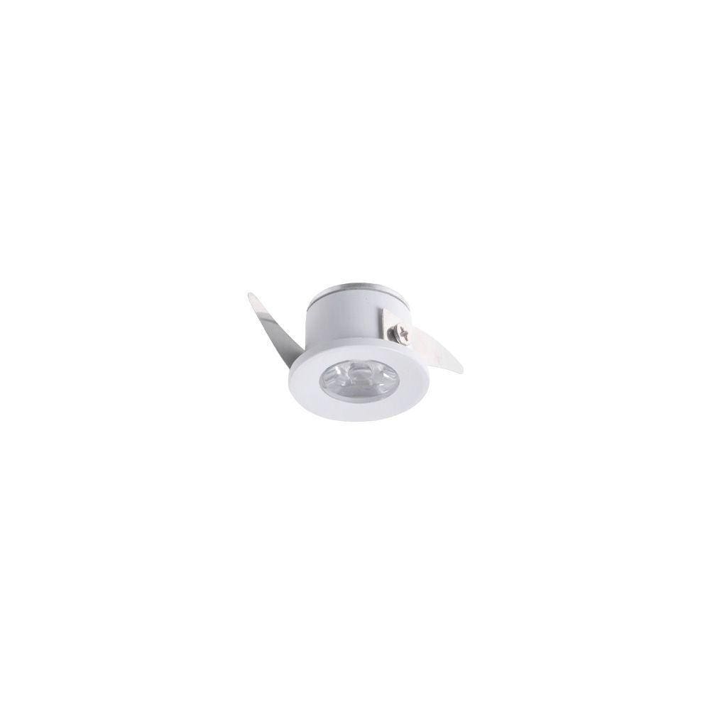 Spot De Embutir Para Móvel Nordecor Elysa Redondo Led 1w Bivolt Branco 3000k Luz Amarela