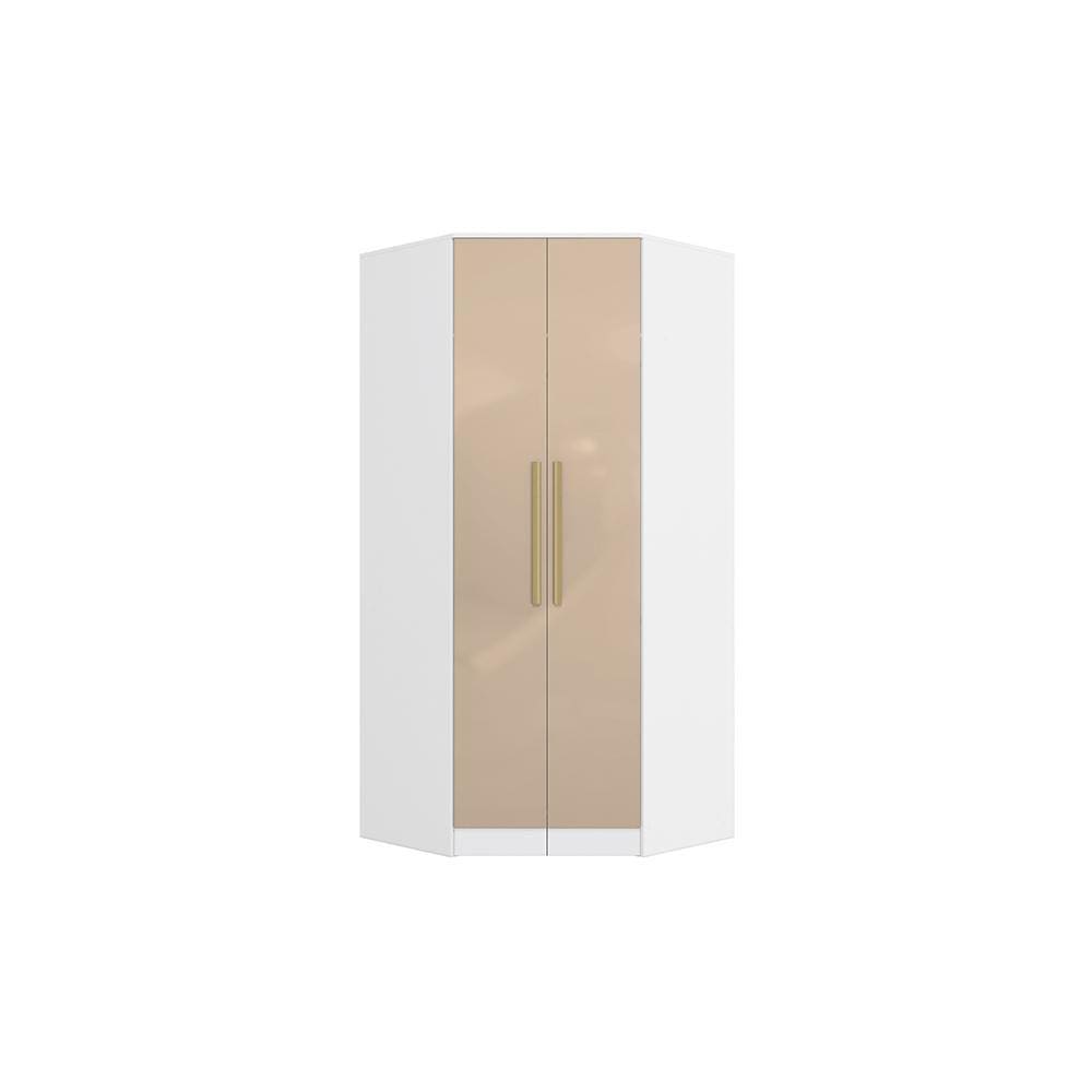 Guarda-Roupa Canto 2 Pts Kappesberg Adapt Branco/Macadâmia