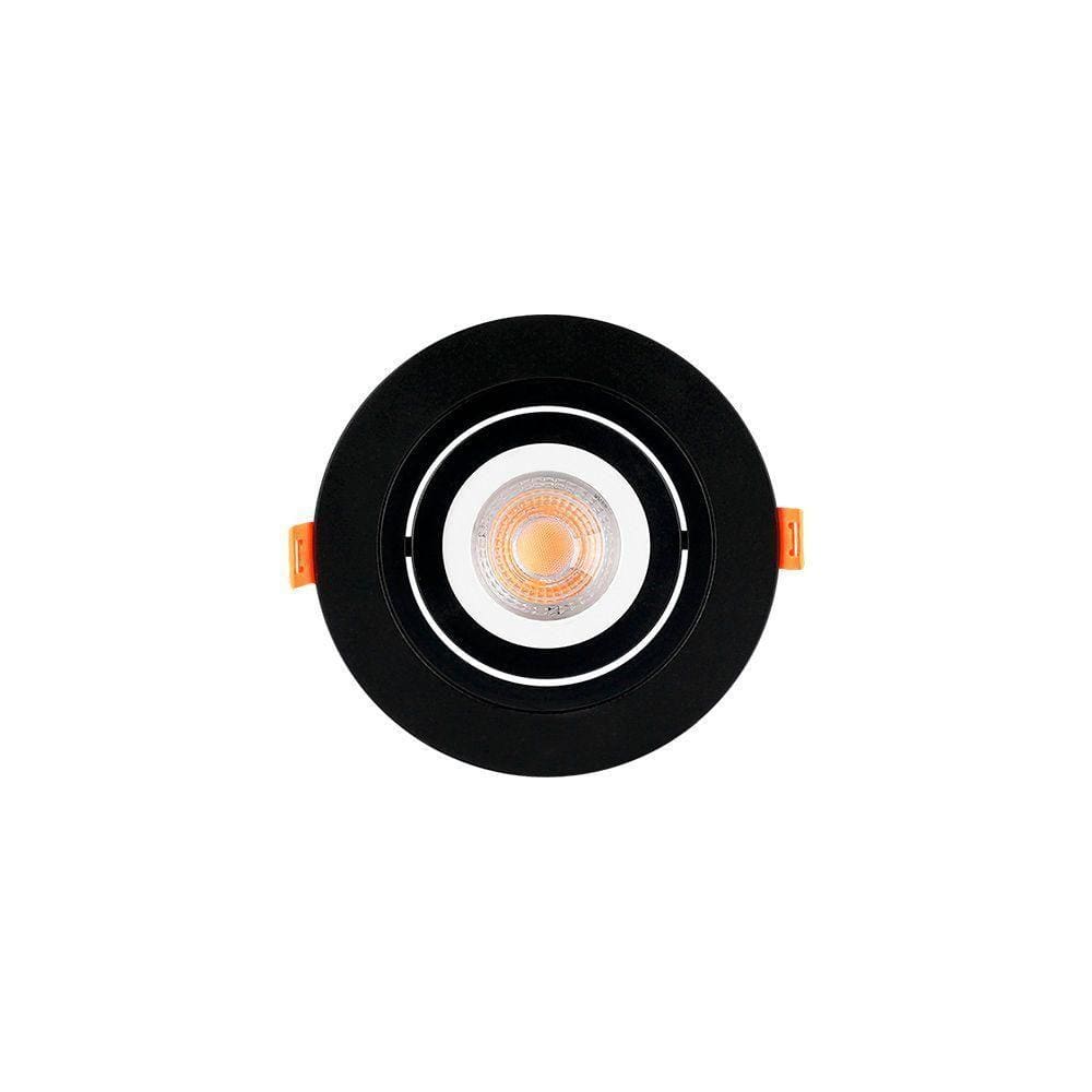 Spot De Embutir Plano Mbled Para 1 Lâmpada Mr16 Redondo Preto
