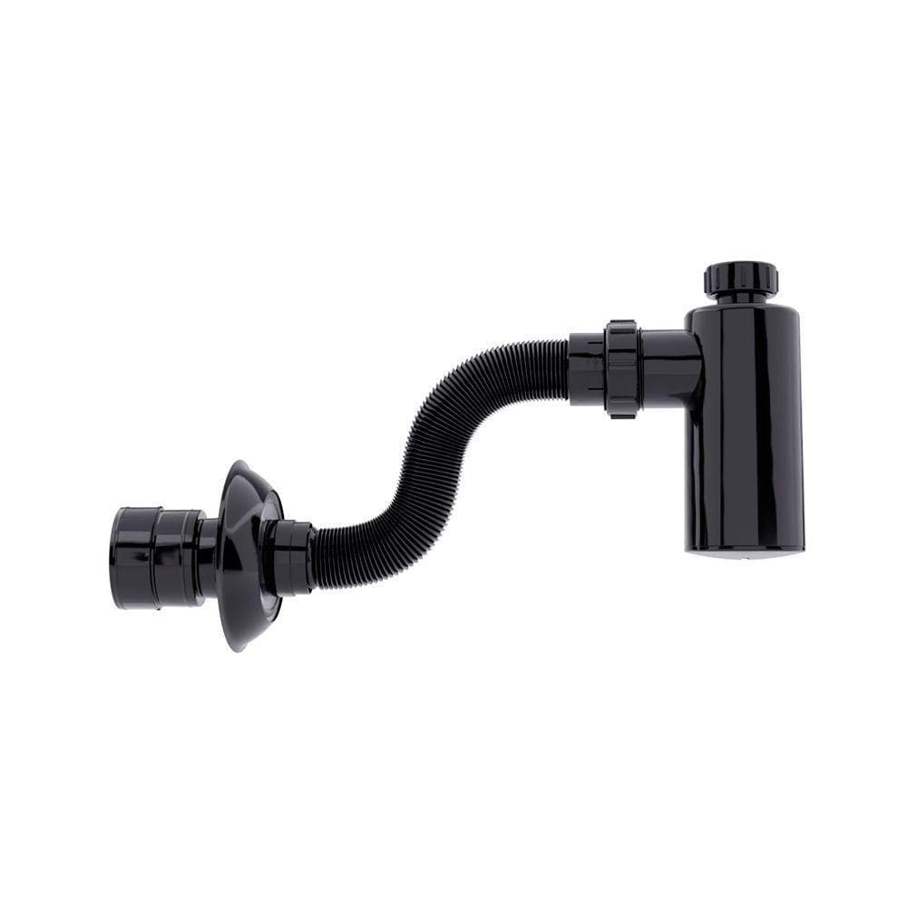 Sifão Sanfonado Extensível Blukit Com Copo 48cm Preto Universal