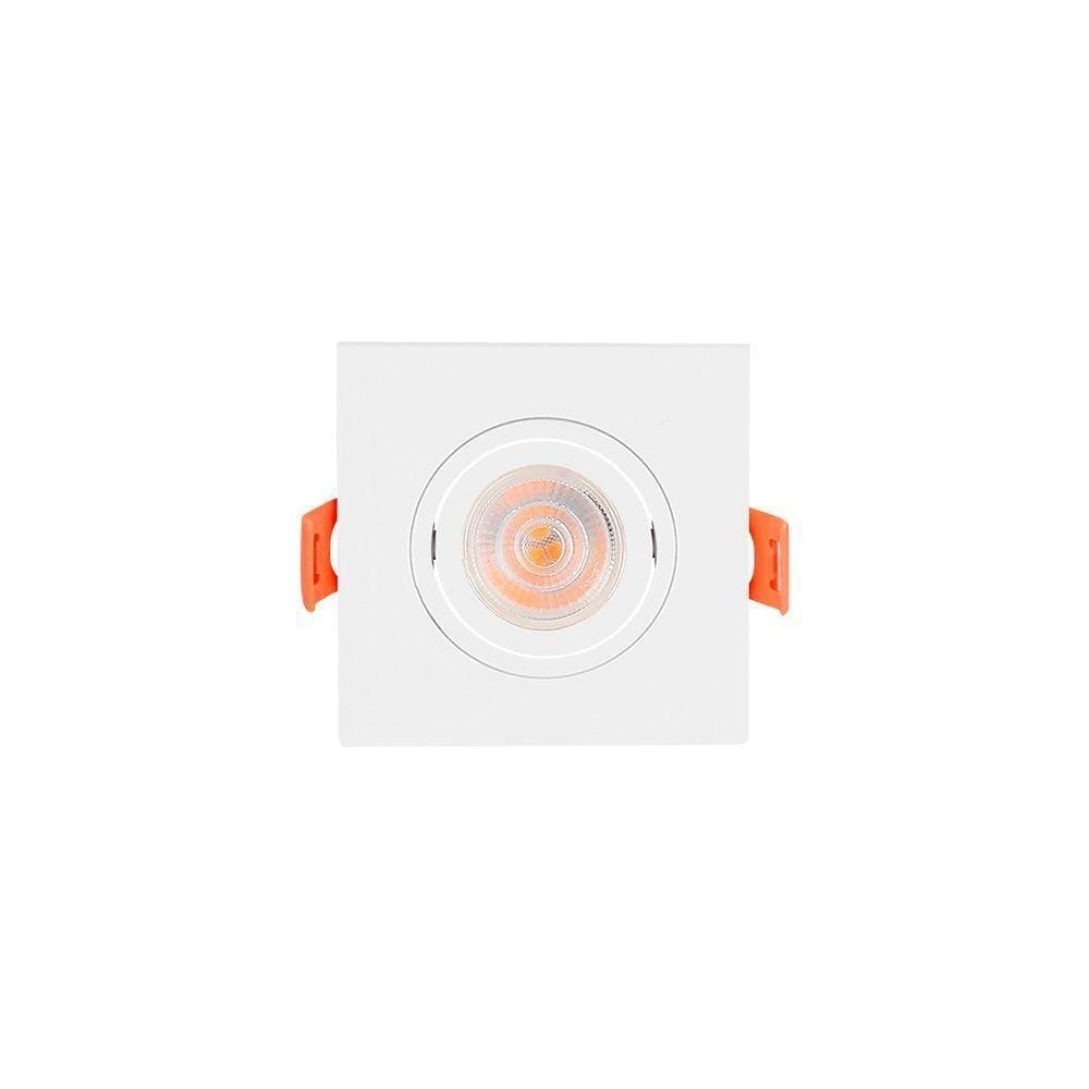 Spot De Embutir Plano Mbled Para 1 Lâmpada Mr11 Quadrado Branco