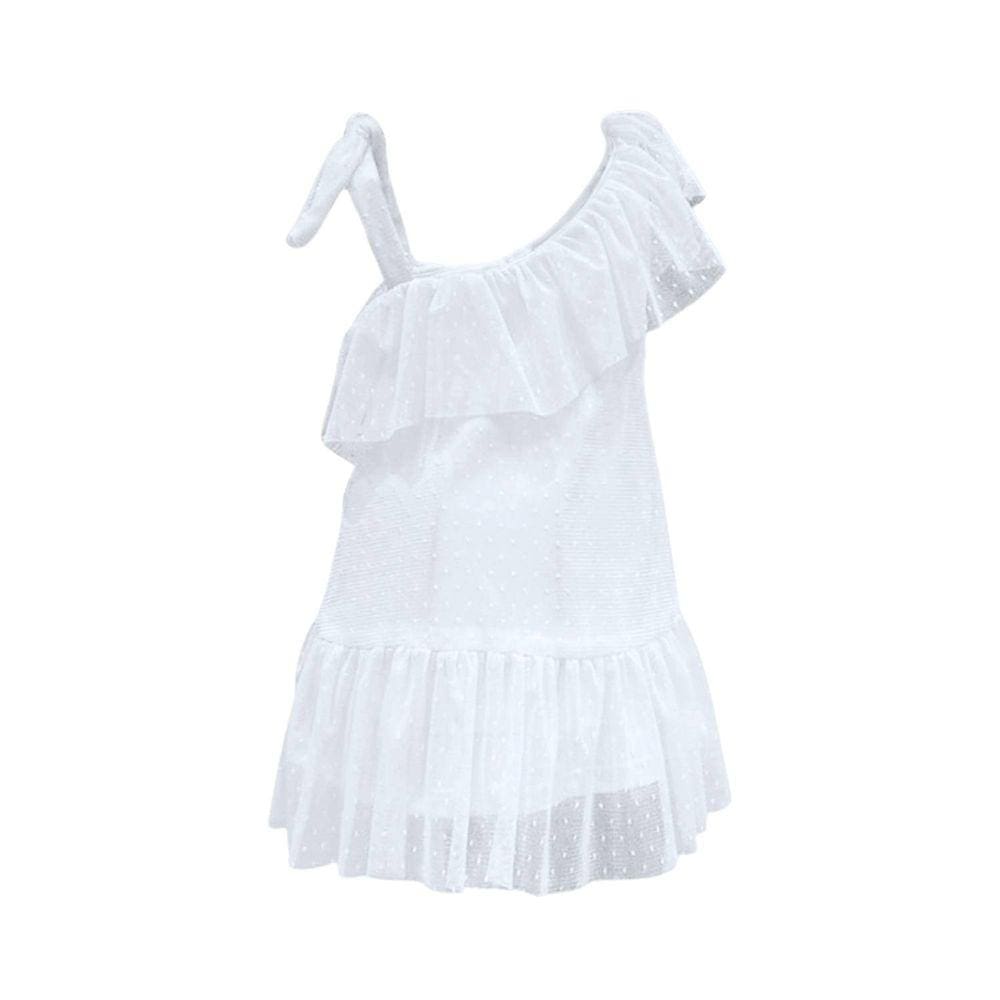 Vestido Infantil Verão Mon Sucre Branco Tule