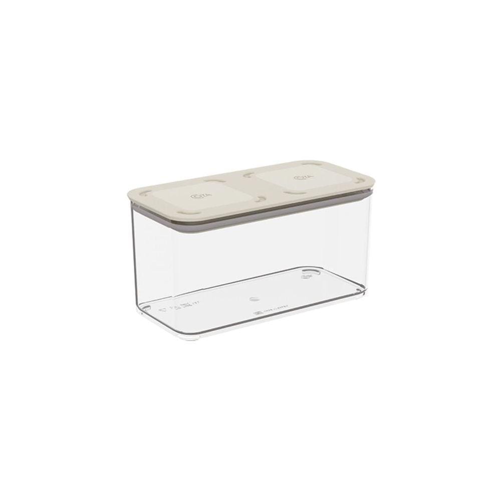 Pote Retangular Hermético Modo 1,3L Cor Light Gray Coza