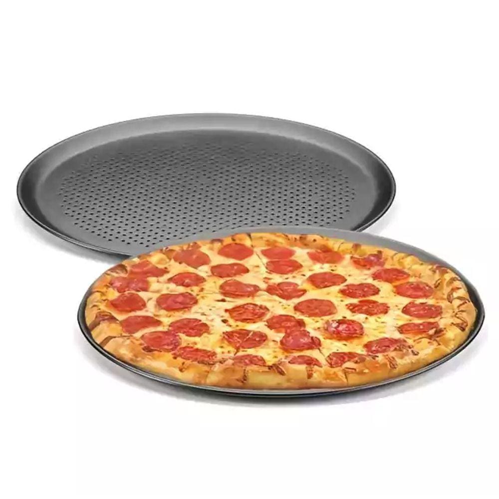Assadeira Forma Perfurada para Pizza Revestimento Superflon 5 Camadas 35cm - Mta