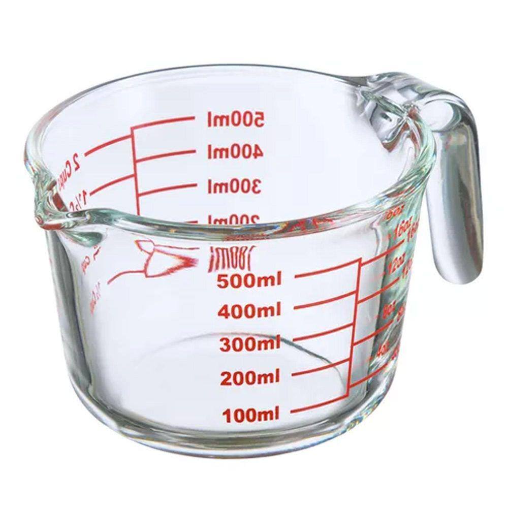 Jarra Medidora De Vidro Com Alça Graduada Resistente 500Ml