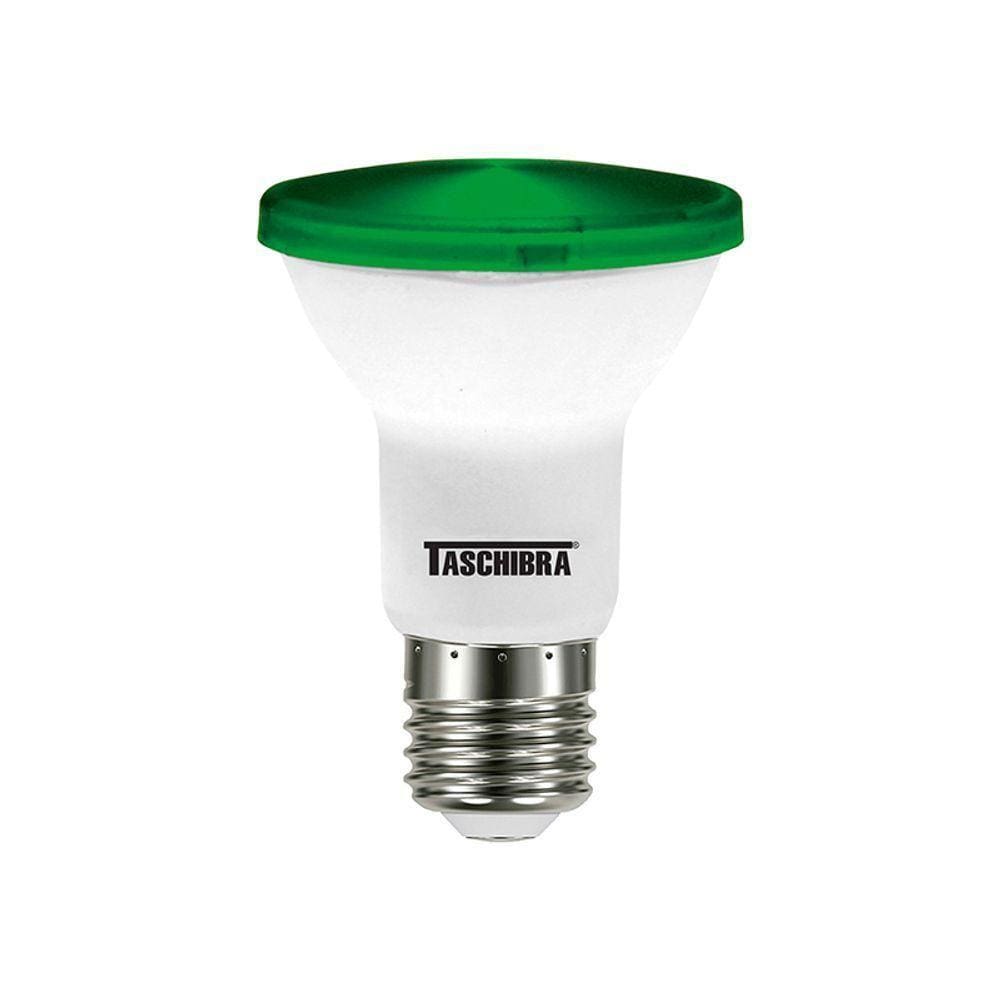 Lâmpada Led Taschibra Par 20 Ip65 6w E27 Bivolt Verde
