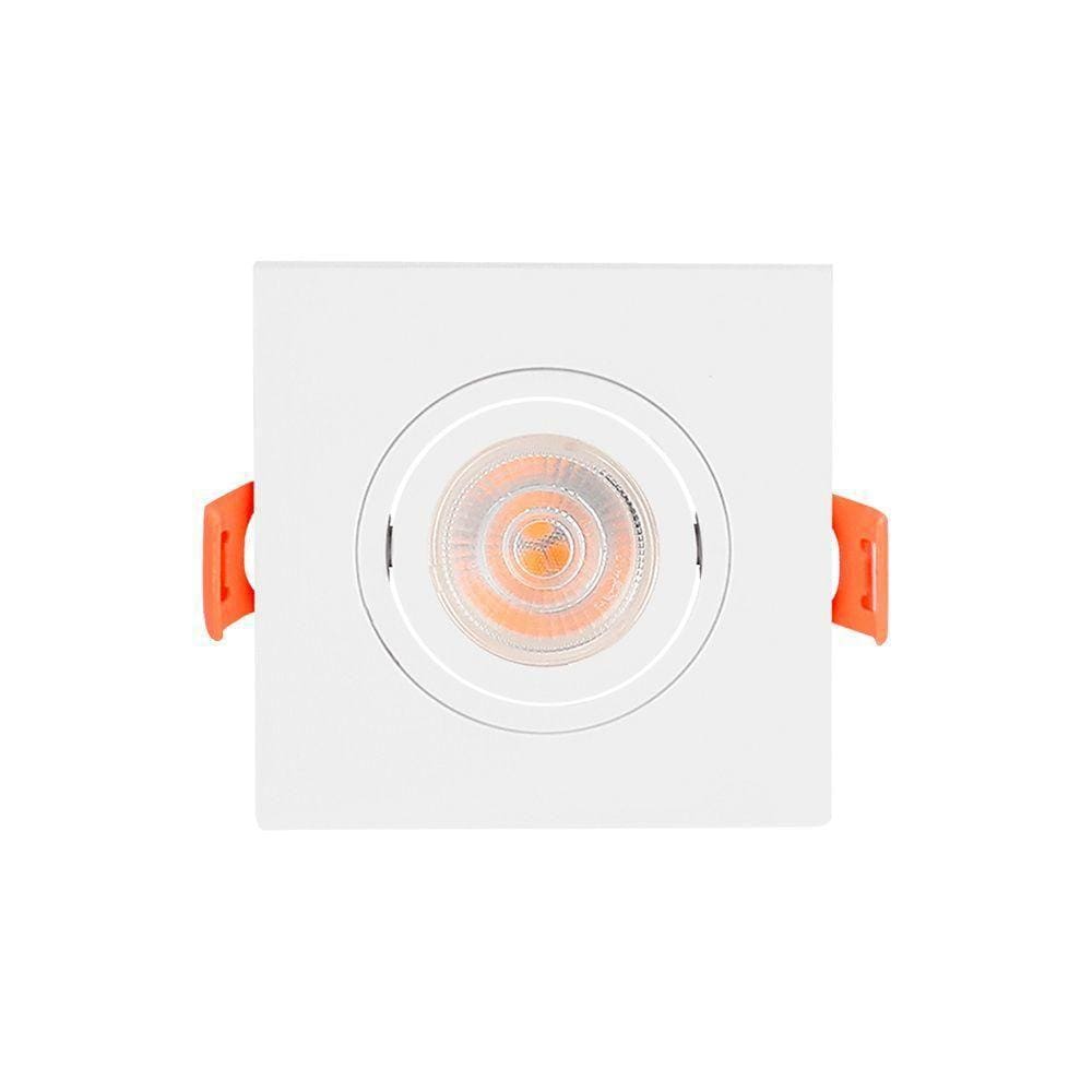 Spot De Embutir Plano Mbled Para 1 Lâmpada Par 30 Quadrado Branco