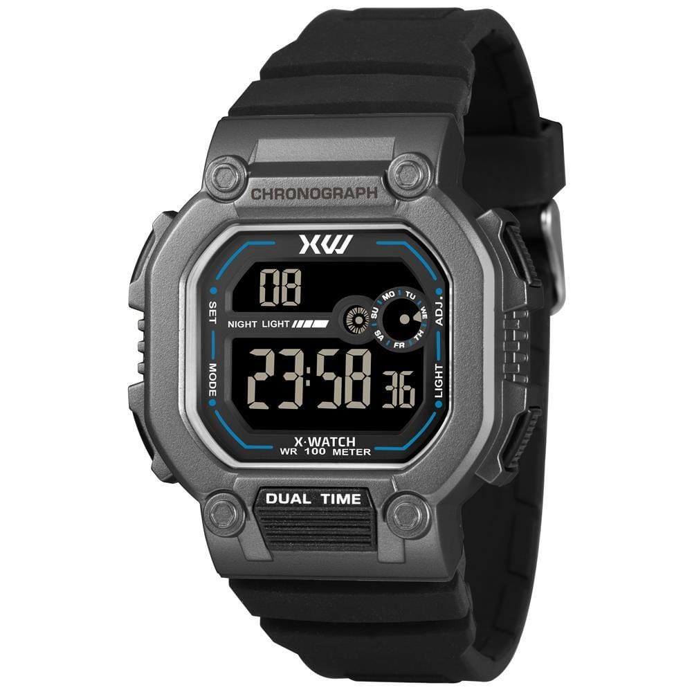 Relógio X-Watch Masculino Ref: Xgppd188 Pxpx Retangular Digital