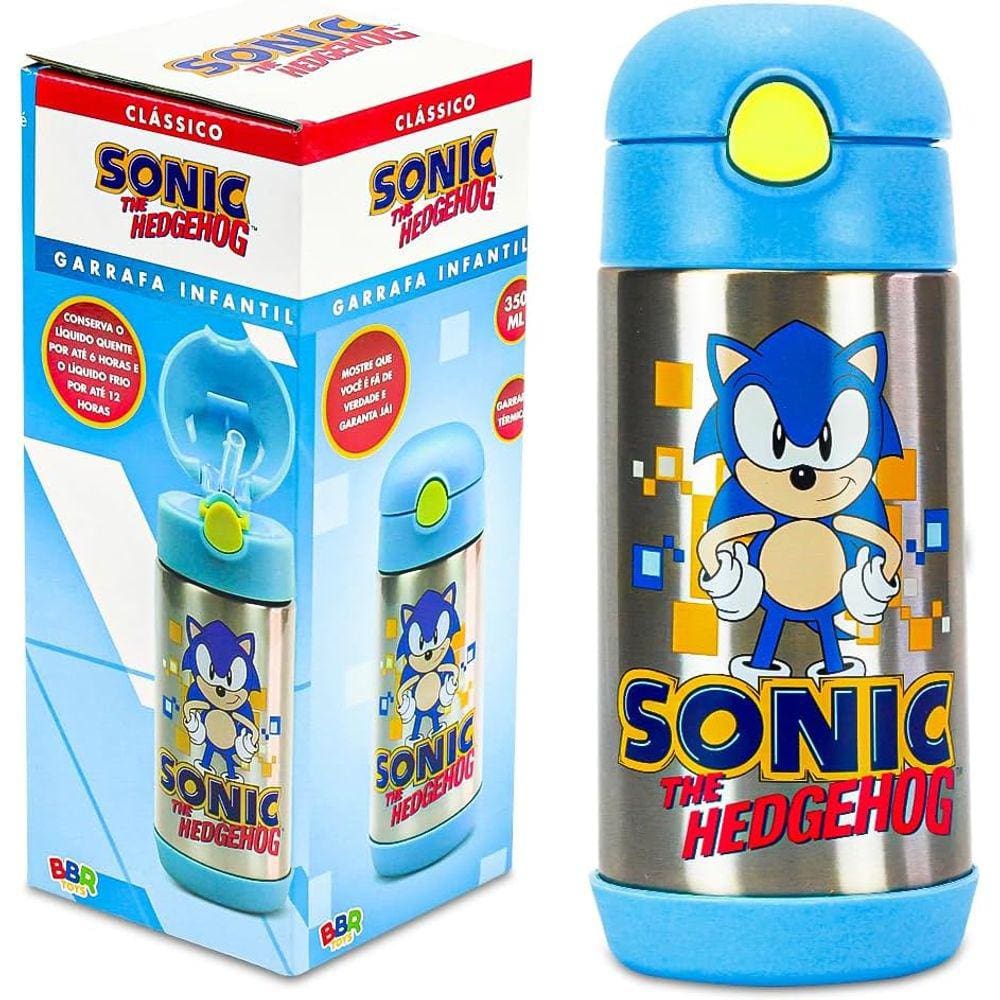 Garrafa Térmica Infantil Sonic Azul 350 ML
