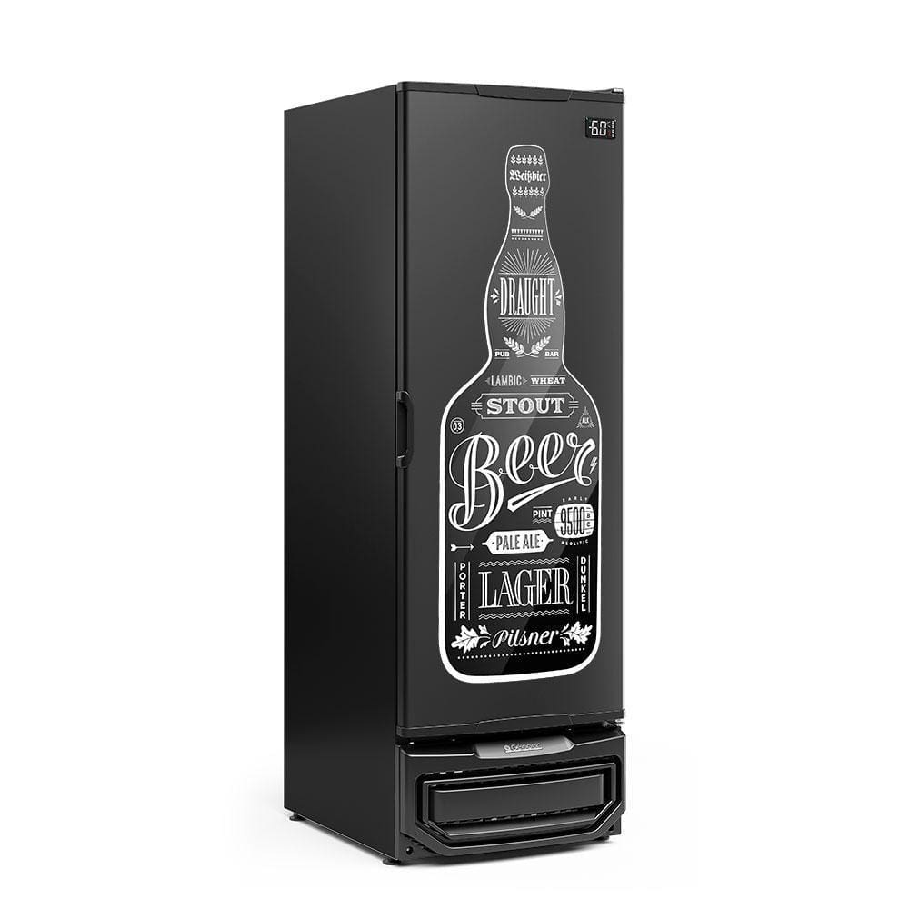 Cervejeira Gcb-57 Preto 572 Litros Porta Cega Adesivada 127V - Gelopar