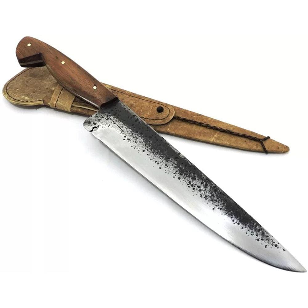 Faca Forjada Campeira Aço Carbono - Lâm 24 cm