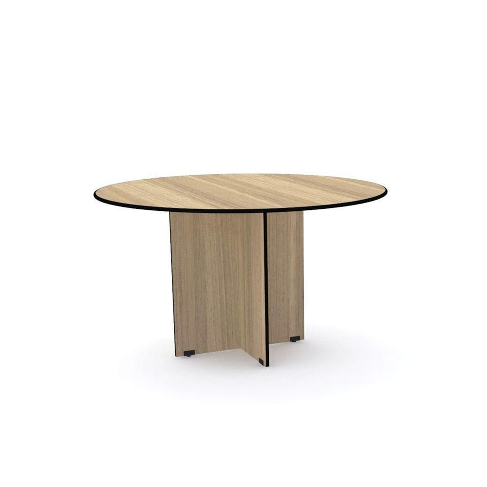 Mesa De Reunião Redonda Pandin Maxxi - Naturalle/Preto