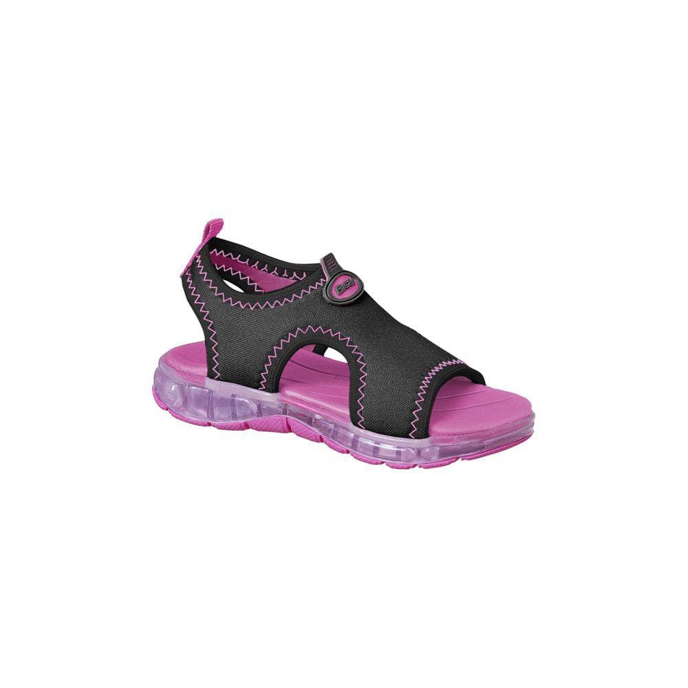 Sandália Infantil Feminina Bical Flash Preto e Pink