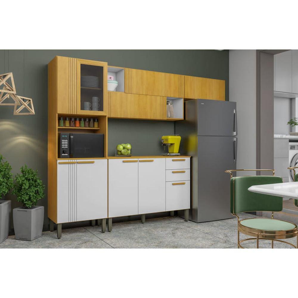 Cozinha Completa 4 Peças 10 Portas - Anne-Cinamomo - CHF Móveis