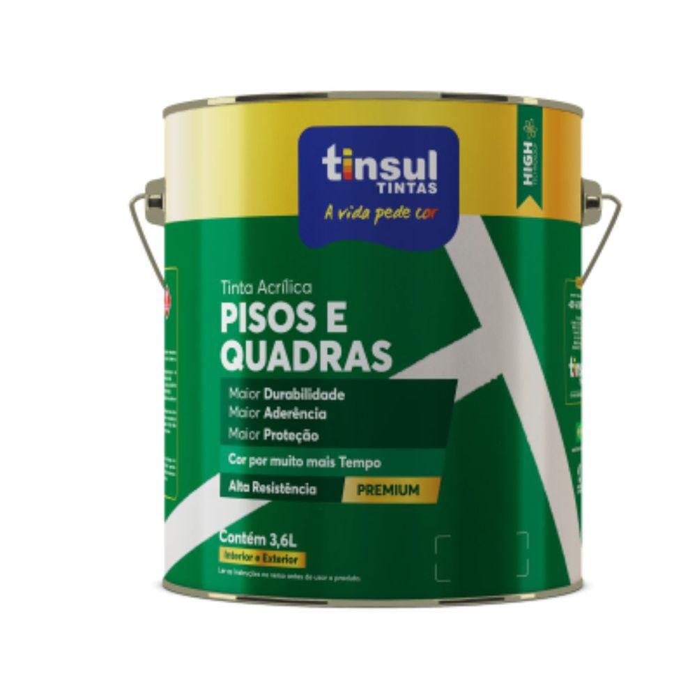 Tinta Para Pisos E Quadras Platina 900ml | Tinsul