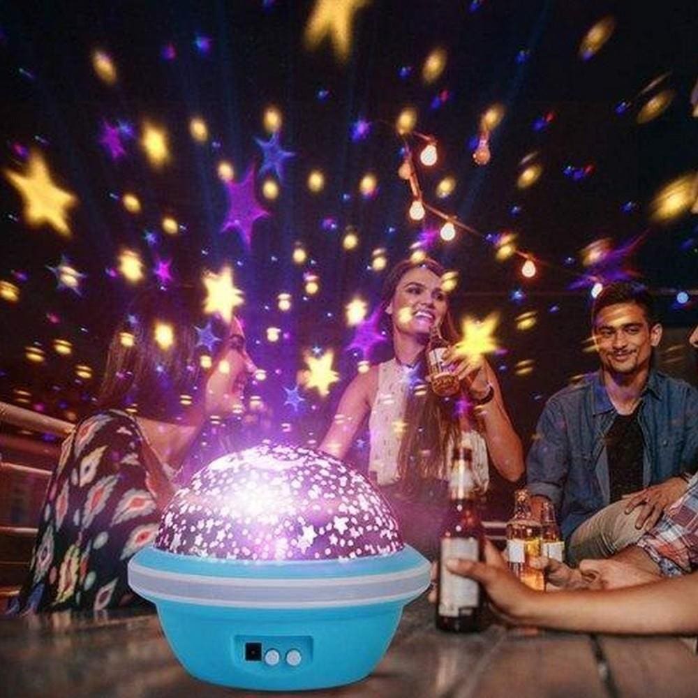 Luminaria Abajur Projetor Star Master Estrelas Lua Ceu Verde