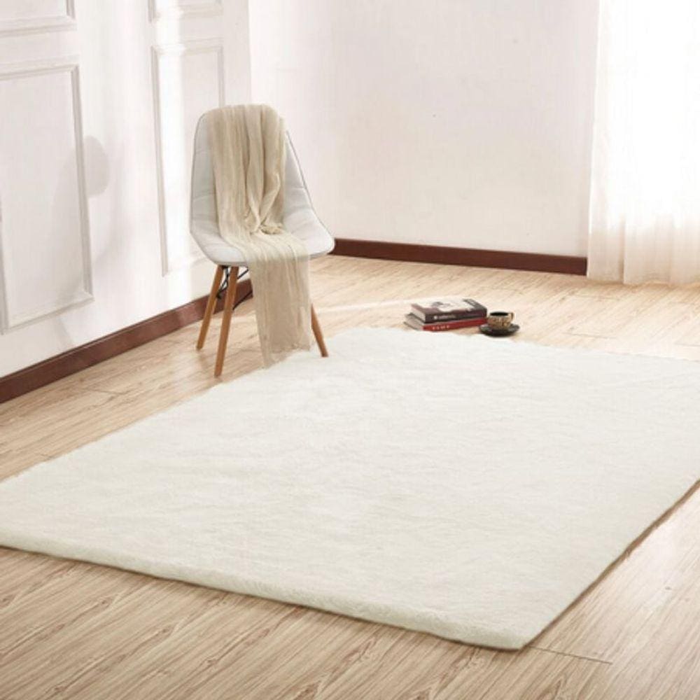 Tapete Pele de Coelho Touch 150x100cm Perola - Laço Bebê