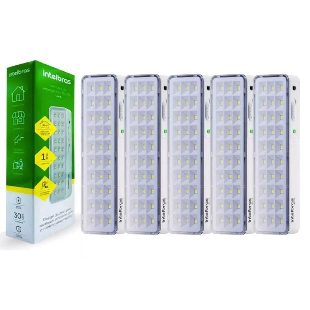 Kit 5 Luminárias De Emergência Intelbras Lea 31 Bivolt