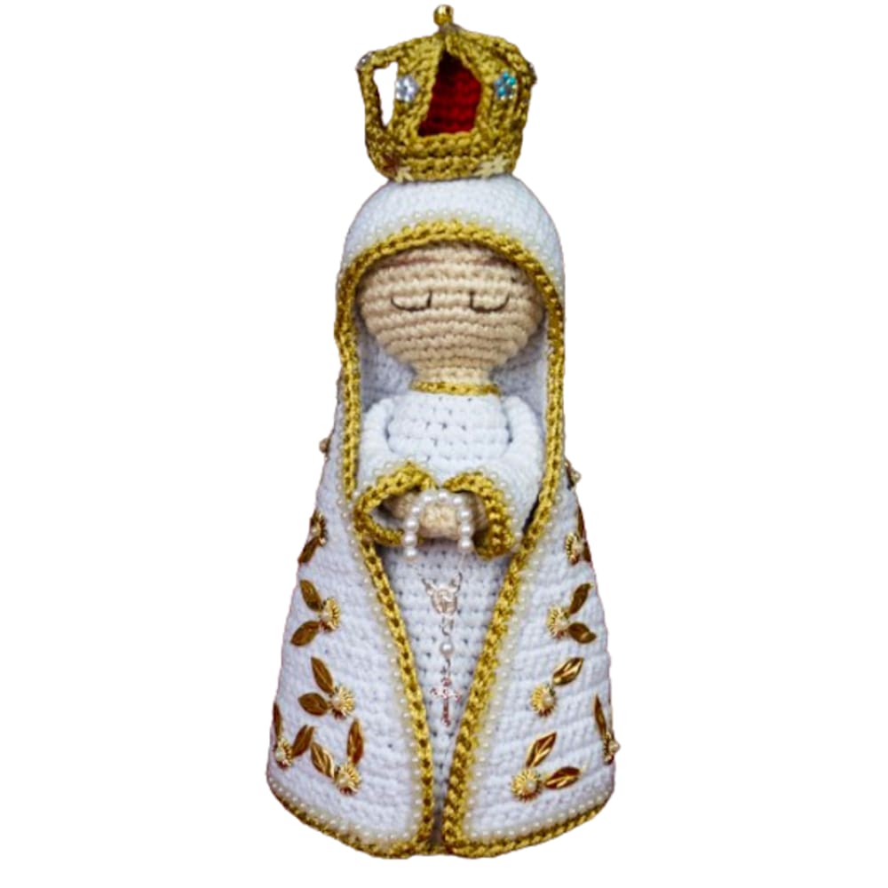 Santa Nossa Senhora De Fátima Feito A Mão Amigurumi