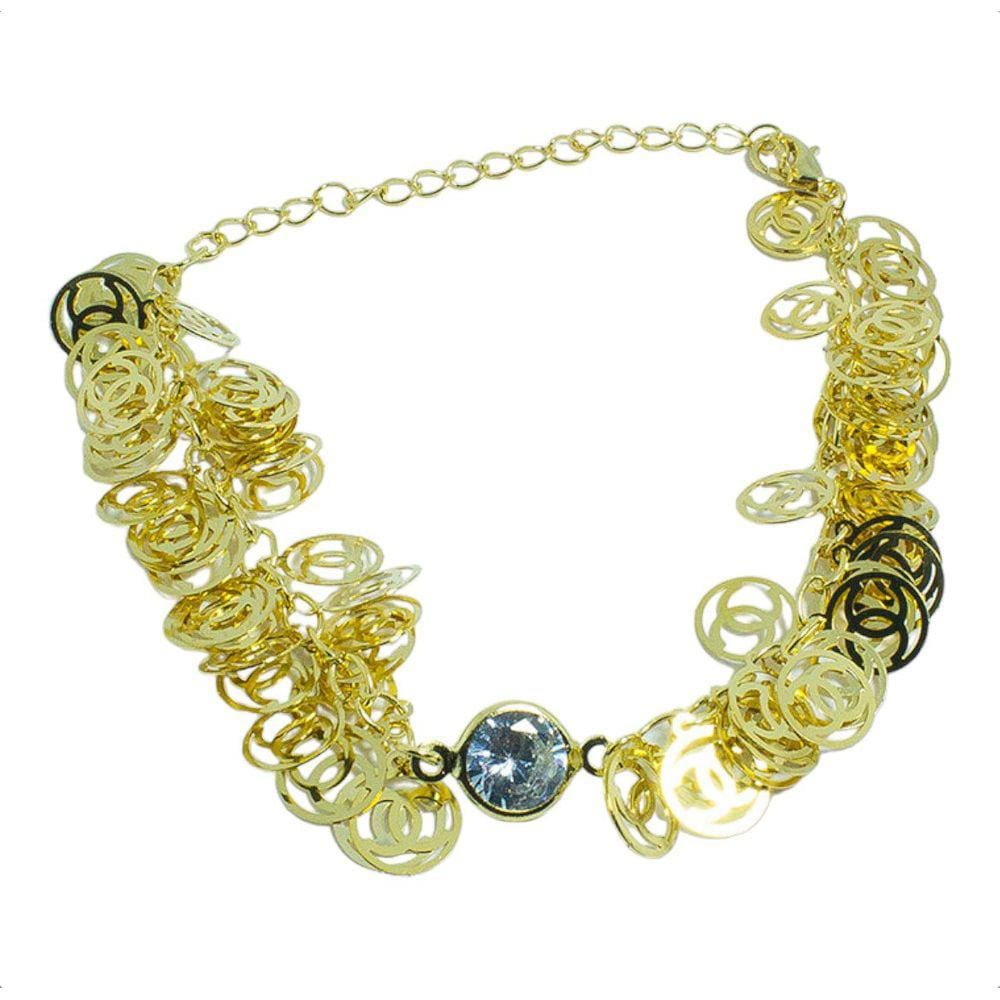 Pulseira Pingentes Chanel Com Ponto De Luz By Kumbayá Joias
