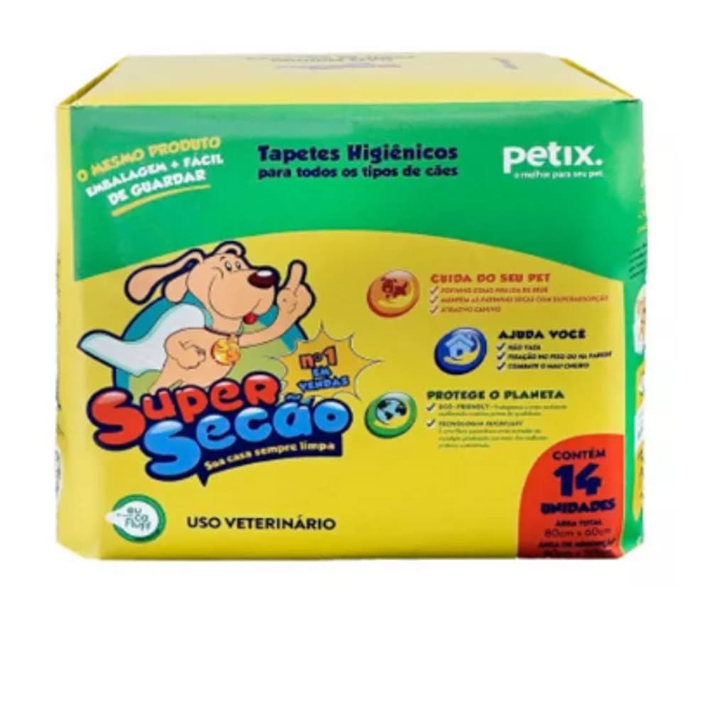 Tapete Higienico Super Secão Tradicional c/14 und