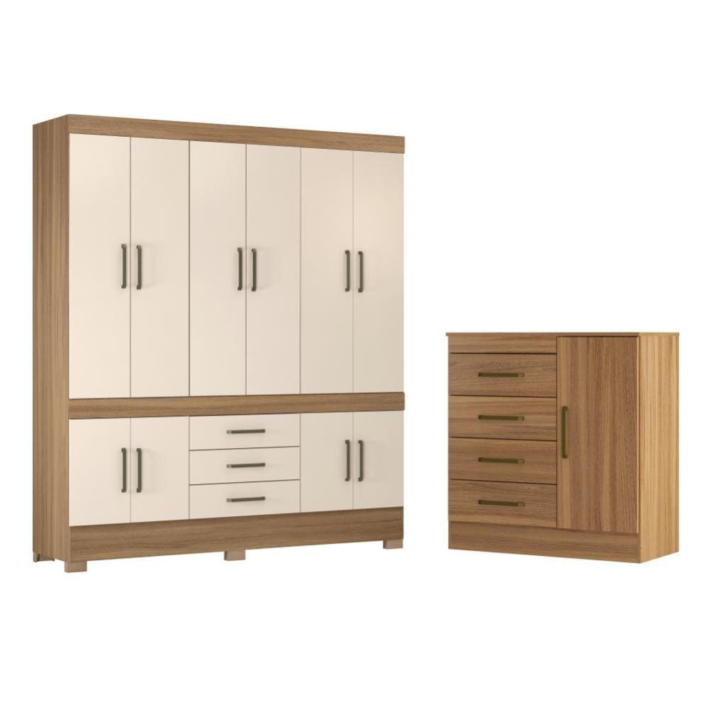Conjunto Quarto Guarda Roupa Comoda