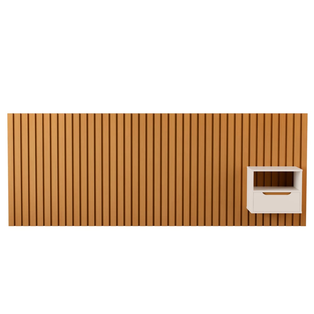 Cabeceira Ripada Mesa de Cabeceira Roma Nature Pérola