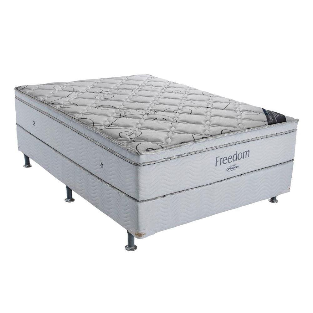 Cama box e Colchão Freedom Casal (138x188) - Ortobom