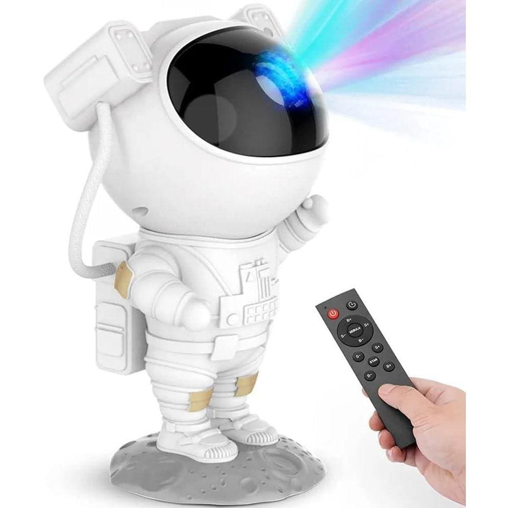 Projetor Luz Noturna Astronauta Estrelas Nebulosa Galáxia